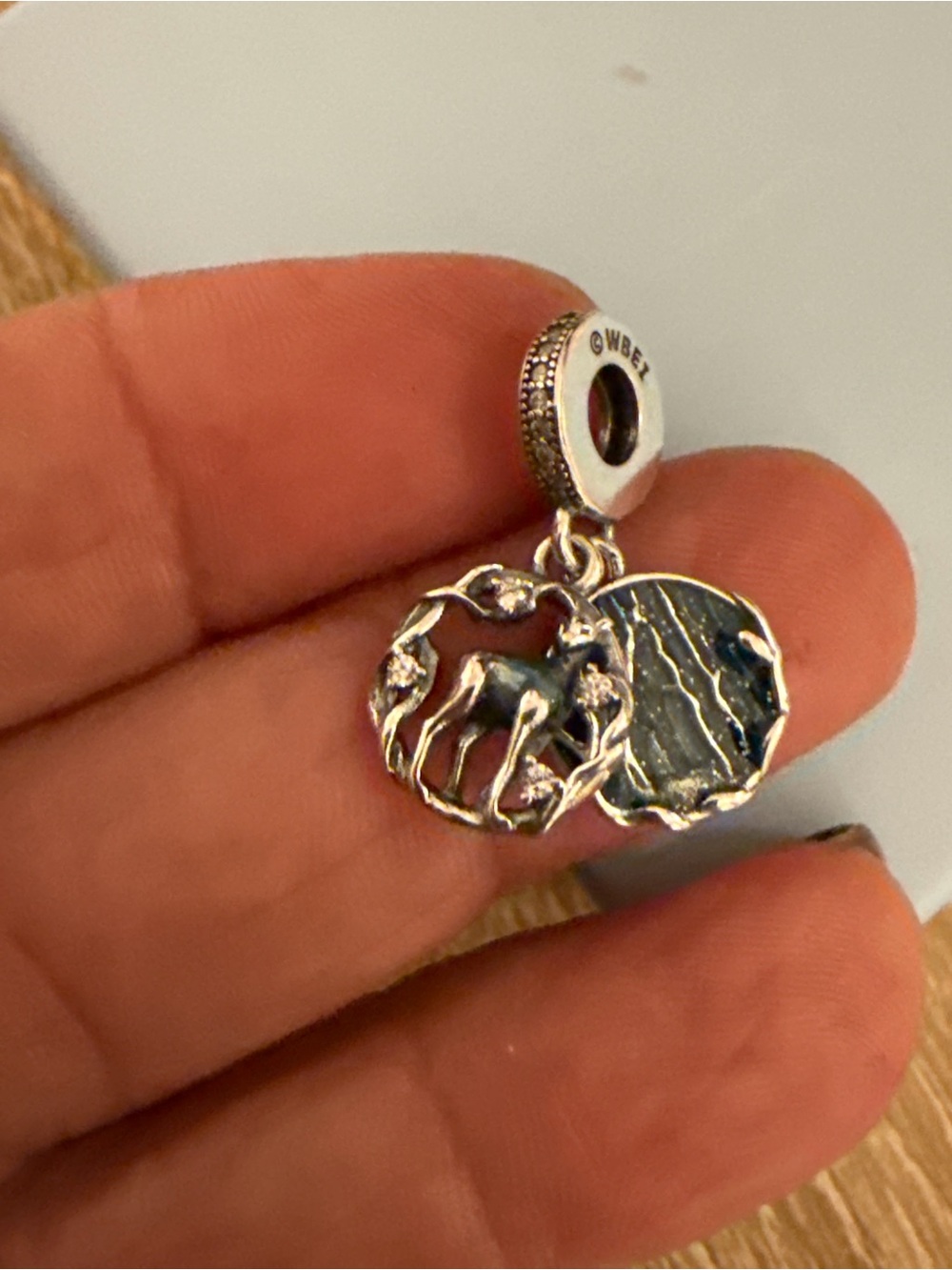 Pandora Silver Equestrian Double Disc Dangle Charm